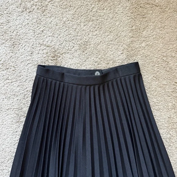 VTG ~ 1970s ~ Miss Shaheen ~ Black Accordion Pleat Maxi Skirt ~ Classic ~ Size 6 - Picture 3 of 4